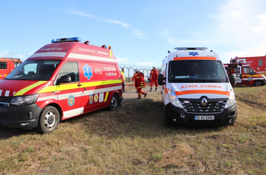  Exercitiu de simulare a unui accident aviatic pe Aeroportul Internațional Iași