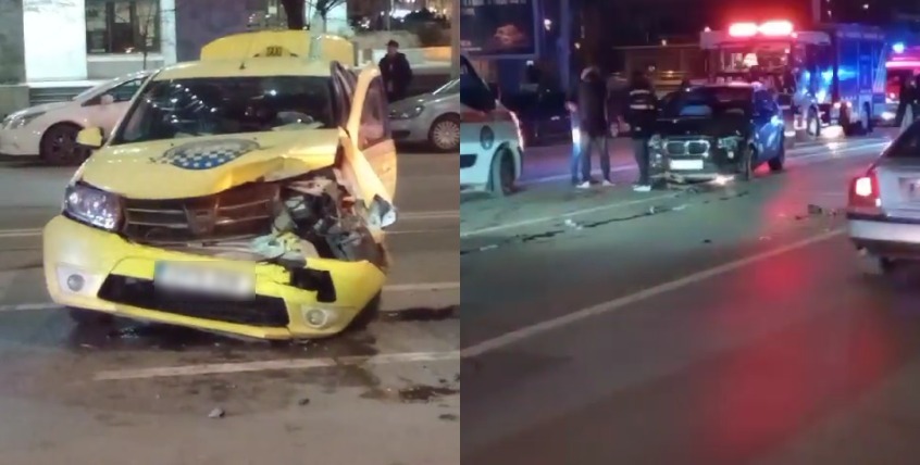  Un accident in care au fost implicate 3 autoturisme s-a produs in aceasta seara pe bulevardul Anastasie Panu