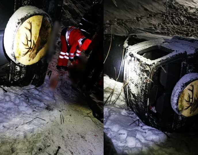  Un barbat de 47 de ani si-a pierdut viata dupa ce masina in care se afla s-a rasturnat in afara soselei