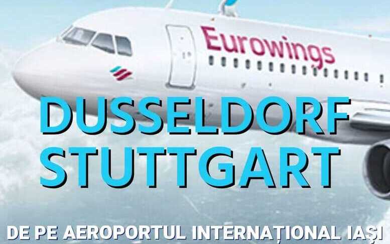  Zboruri spre Dusseldorf si Stuttgart de pe Aeroportul Iasi incepand cu 1 mai 2024