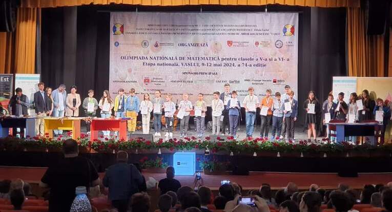  Rezultate de excepție obținute de elevii ieșeni la Olimpiada Națională de Matematică pentru clasele V-VI