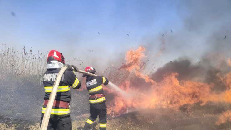  Incendiul de vegetație uscată in județul Iași in aceasta dupa-amiaza