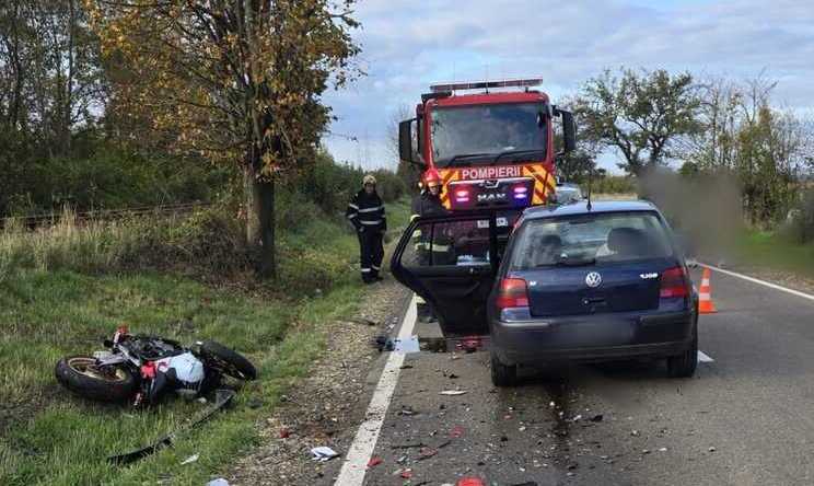  Un motociclist a ajuns la spital in urma unui accident produs in aceasta dupa-amiaza