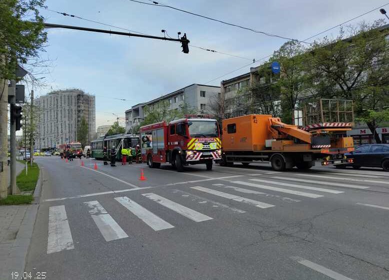  Incendiu la un tramvai al CTP Iași în această seară