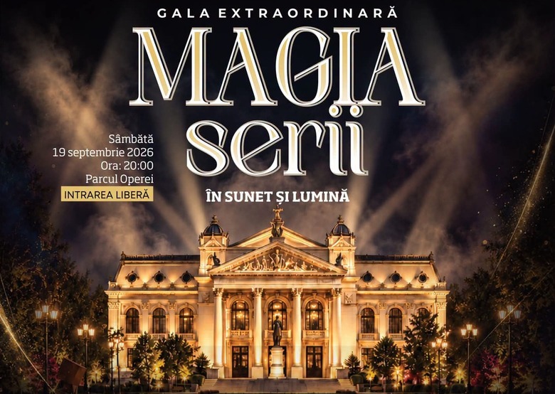  Sâmbătă, 19 septembrie, Opera Naţională Română din Iaşi aniversează 70 de ani cu un spectacol monumental în aer liber