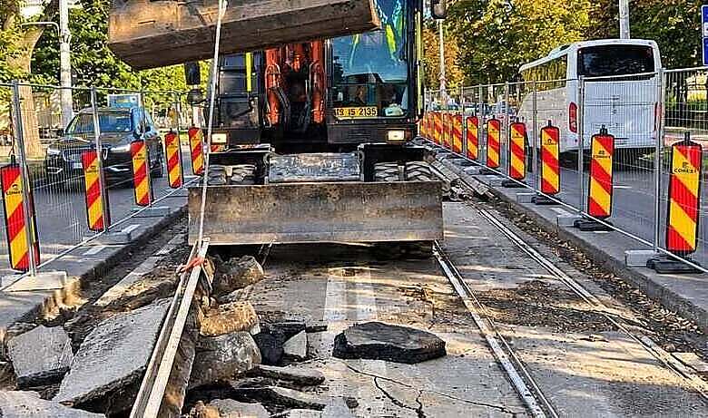  O nouă etapa in reabilitarea liniilor de tramvai: se închide o nouă porțiune în Copou între strada Toma Cozma și Casa de Sănătate